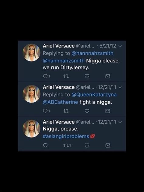 ariel versace racist|Old racist tweets of Ariel Versace surface : r/RPDRDRAMA .